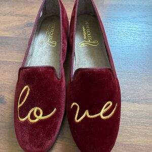 Aerosoles Stitch N Turn Red Betunia Love Shoes Loafers Flats Size 10.5 NWOT